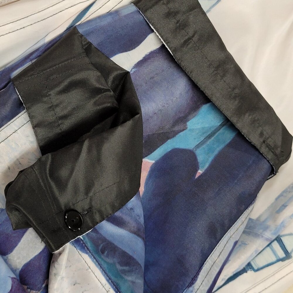 NWT's Gorgeous Oopera Paris Art Design Reversible Raincoat Plus Size 2X - Picture 9 of 11